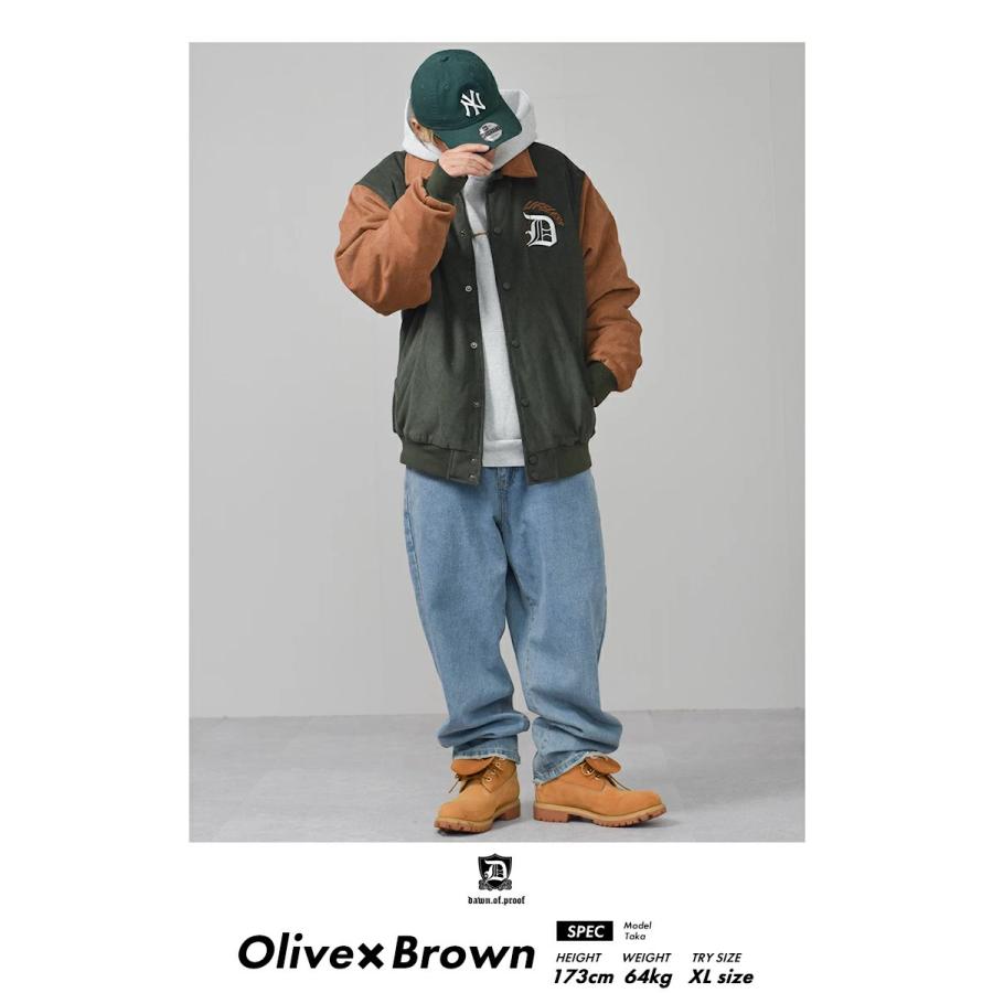 DOPE（ドープ） スタジャン メンズ 襟付き レターマンジャケット 中綿