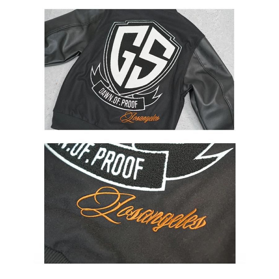 DOPE スタジャン スタジアムジャンパー メンズ メルトン PUレザー袖