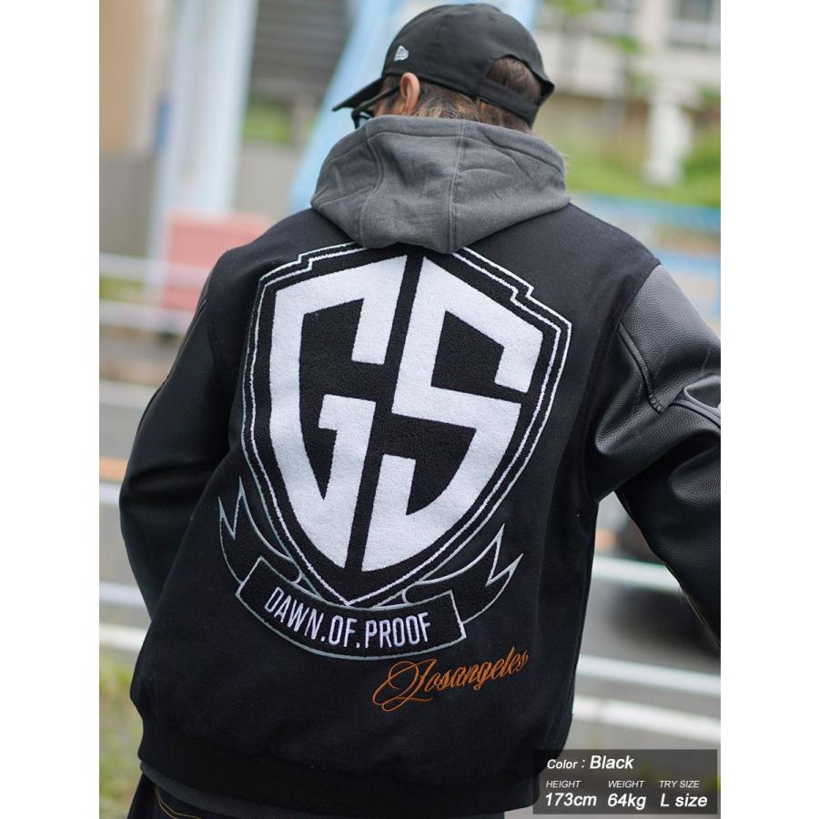 DOPE スタジャン スタジアムジャンパー メンズ メルトン PUレザー袖