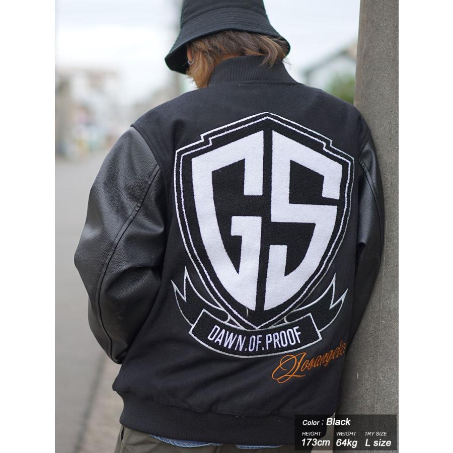 DOPE スタジャン スタジアムジャンパー メンズ メルトン PUレザー袖