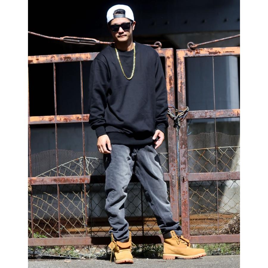 トレーナー メンズ 無地 スウェット 裏起毛 厚手 大きいサイズ ゆったり ビッグシルエット Dop ヘビーウェイト クルーネック スウェットシャツ 黒 灰 Dppt032 Deep B系 ストリートファッション 通販 Yahoo ショッピング