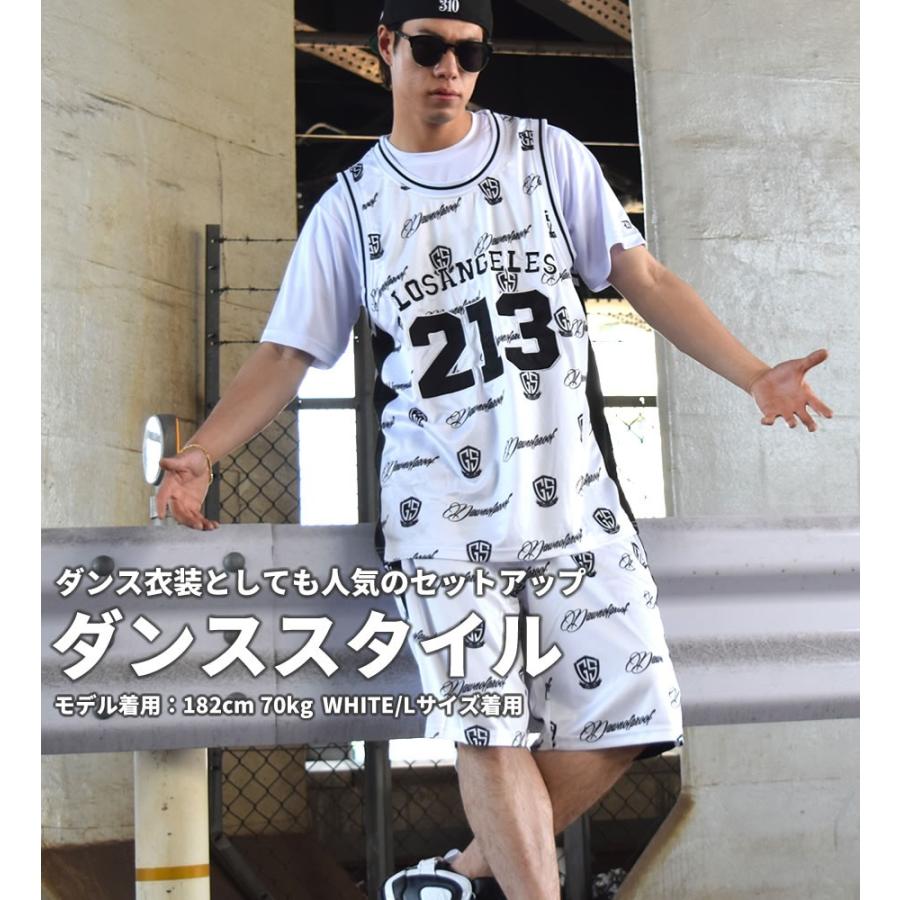 セットアップ 上下セット メンズ 夏 メッシュジャージ タンクトップ ハーフパンツ 総柄 おしゃれ B系 ストリート系 ブランド ダンス 衣装 |  | 02