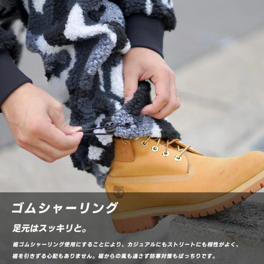 オーバーサイズ ボアフリース セットアップ メンズ 迷彩 カモフラ柄 ロゴ刺繍 上下 ジップパーカー ジャケット パンツ 大きいサイズ おしゃれ ブランド DOP 秋冬 | DOPE | 03