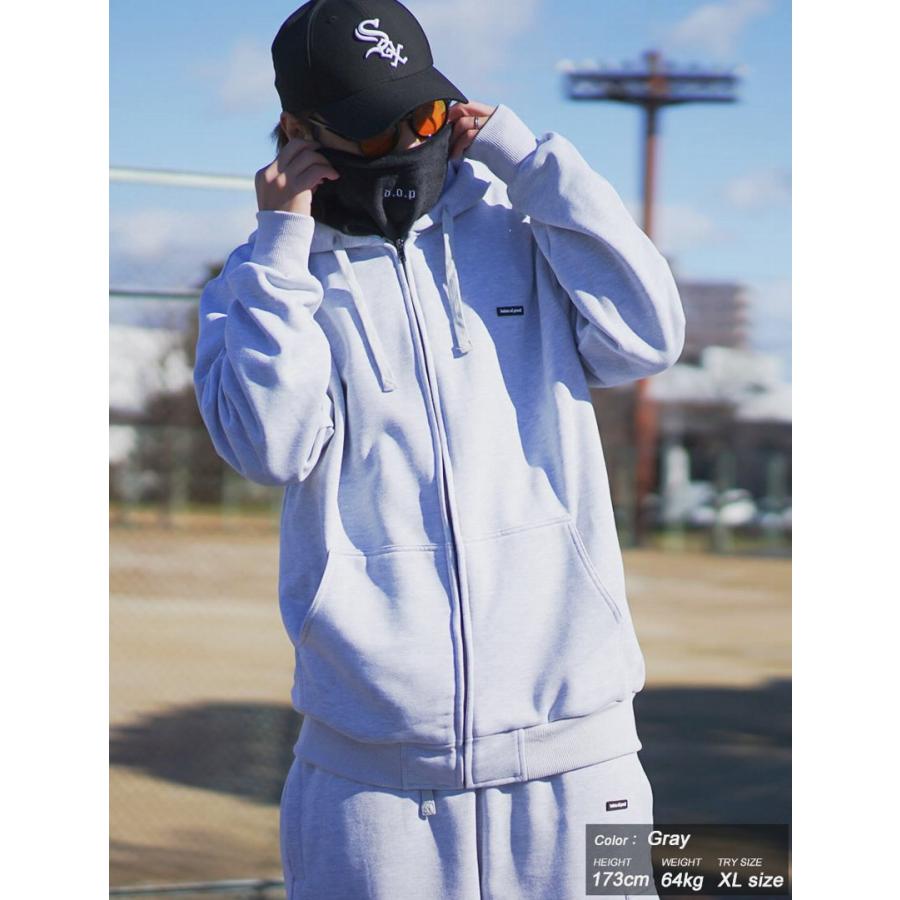セットアップ メンズ 大きいサイズ ネックウォーマー付きパーカー スウェットカーゴパンツ スエット 上下セット ダボダボ ゆったり 2024 春 新作 | DOPE | 09
