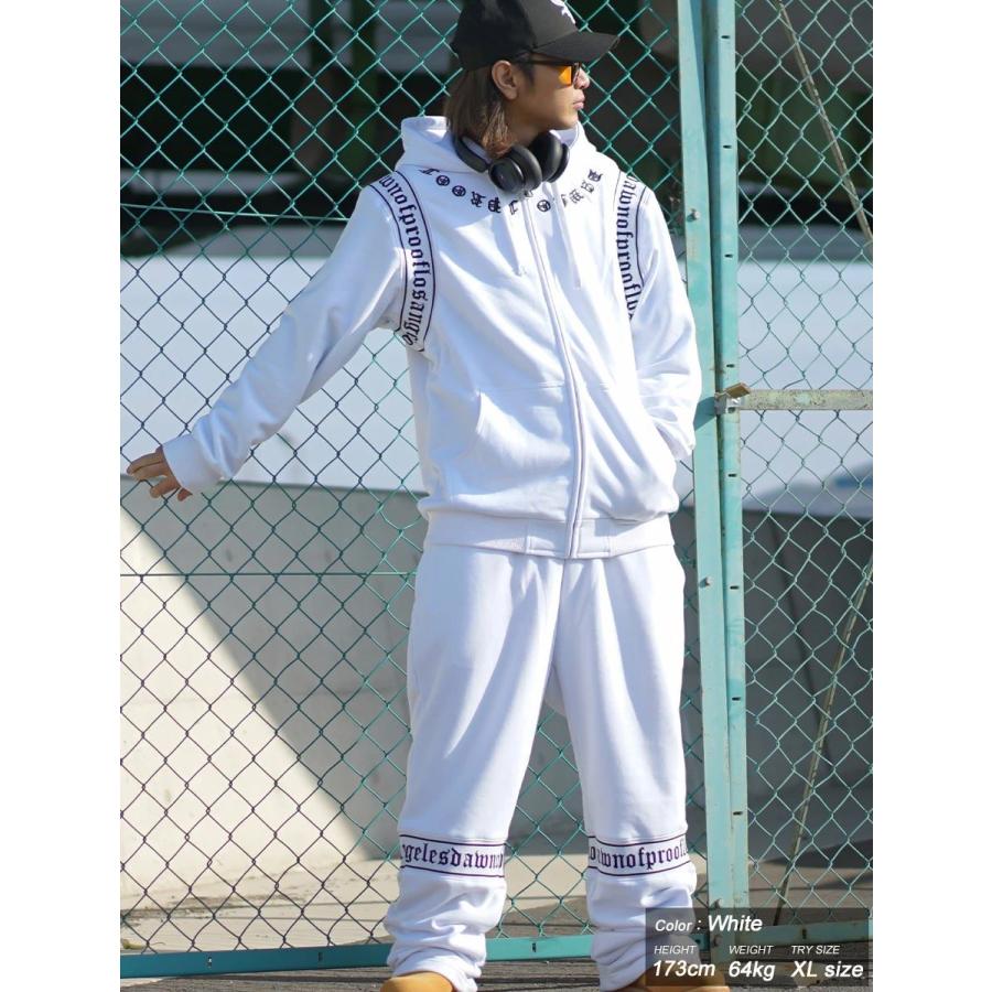 セットアップ メンズ 裏毛 スウェット 上下 大きいサイズ リブライン オーバーサイズ スエット ジップパーカー パンツ  B系 ファッション DOP ディーオーピー | DOPE | 09