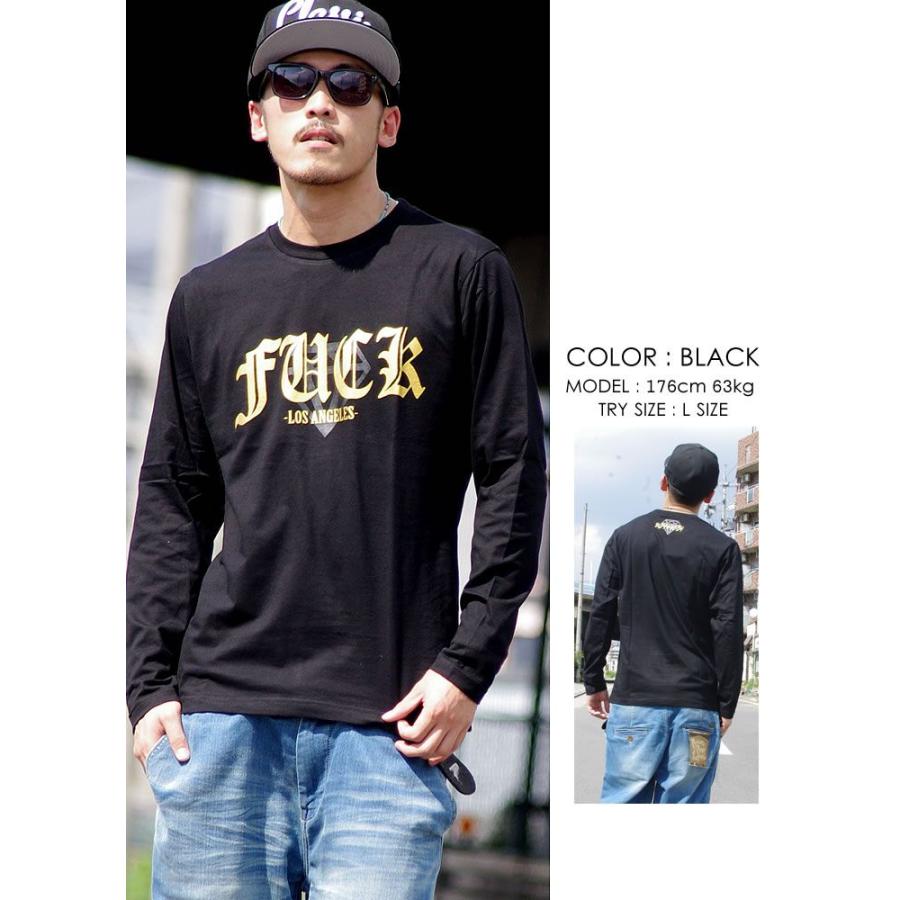 ロンT 長袖Tシャツ メンズ カットソー 大きいサイズ ゆったり ビッグシルエット DOP FUCKダイヤロゴプリント ヘビーウェイト クルーネック ロングTシャツ 白 黒 |  | 01