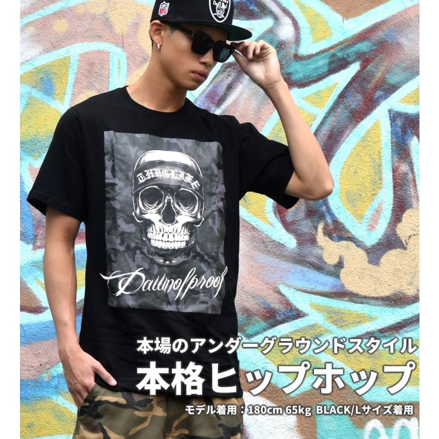 Tシャツ メンズ 半袖 大きいサイズ DOP バンダナスカルプリントTシャツ B系 ストリート系 ファッション |  | 02