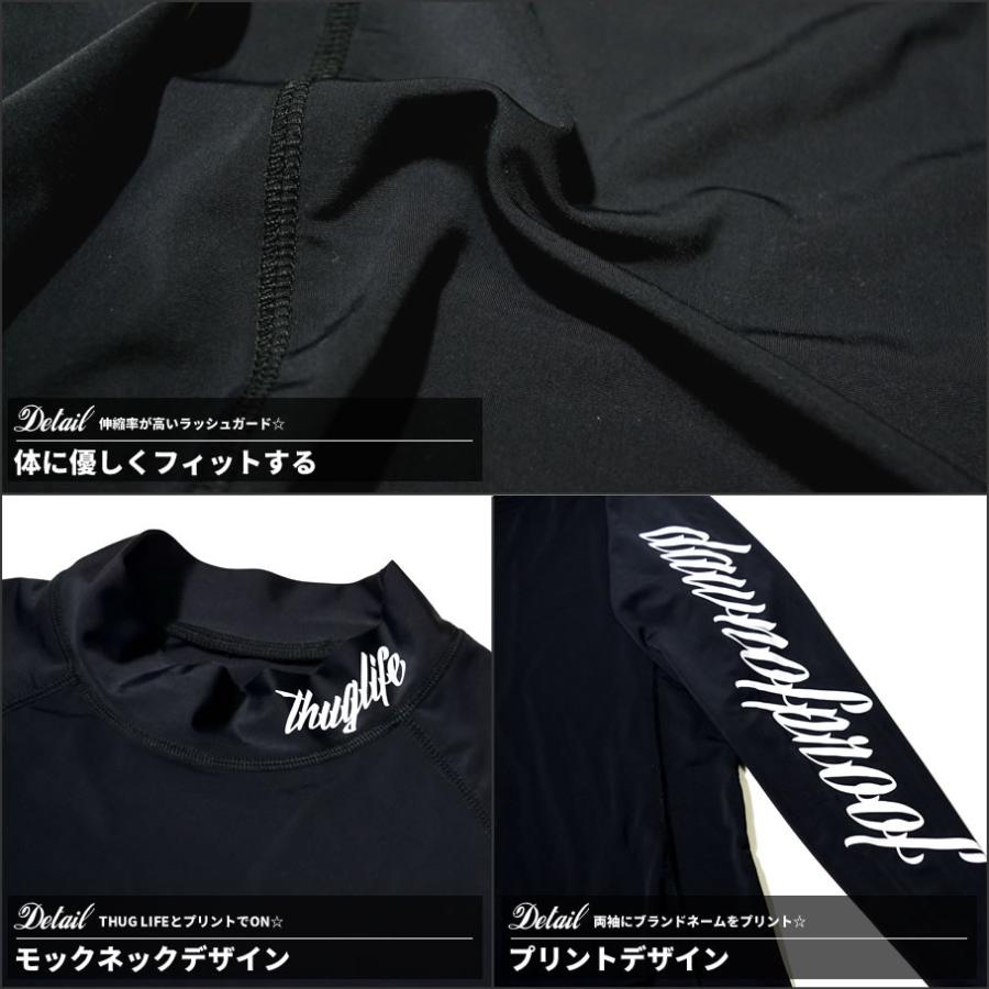 ラッシュガード メンズ 長袖 Tシャツ ロンT カットソー 水着 水陸両用 UVカット 紫外線対策 大きいサイズ DOP 袖プリント モックネック サーフシャツ |  | 10