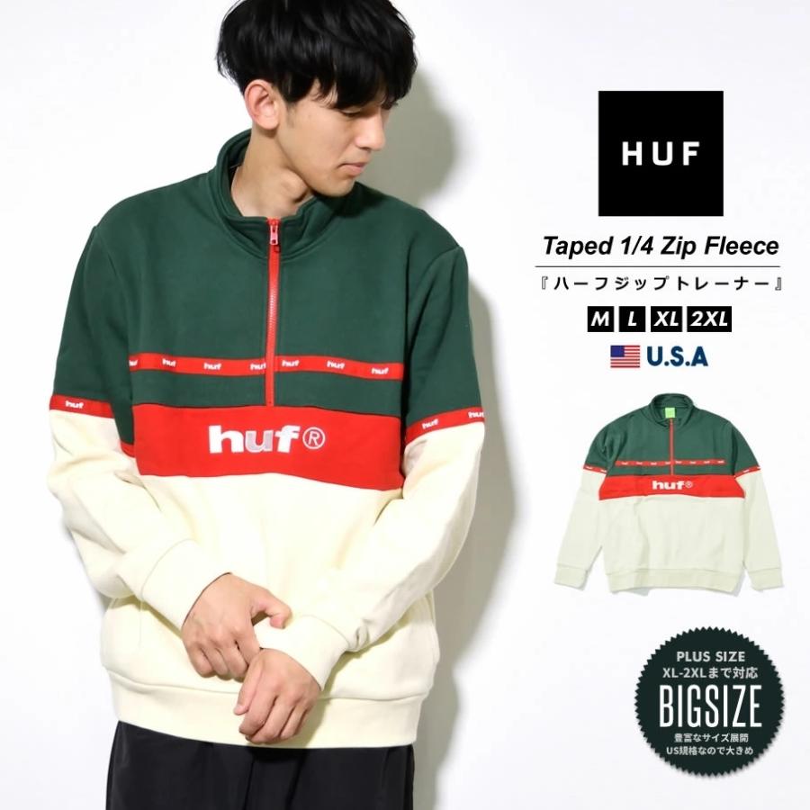 Huf ハフ トレーナー メンズ 裏起毛 スウェット ハーフジップ おしゃれ ブランド Taped 1 4 Zip Fleece Fhpt040 Deep B系 ストリートファッション 通販 Yahoo ショッピング