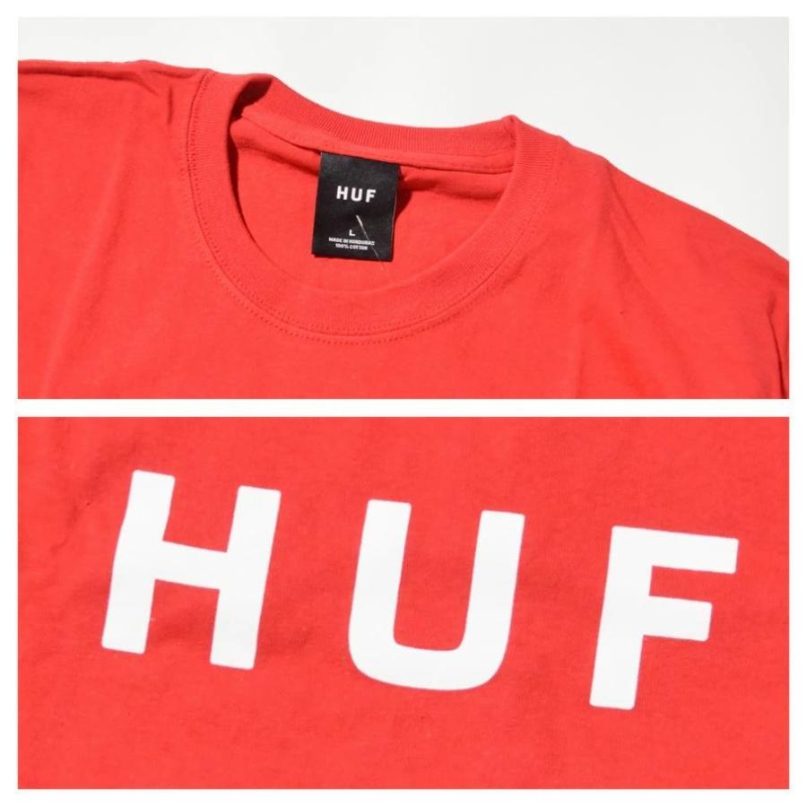 HUF ハフ Tシャツ メンズ レディース 半袖 USAモデル ESSENTIALS OG LOGO S/S TEE レッド TS00508 | HUF | 03