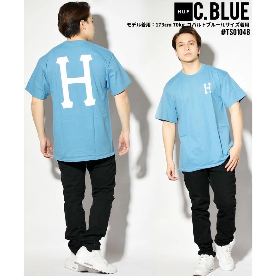 HUF ハフ Tシャツ メンズ レディース 半袖 USAモデル ESSENTIALS OG LOGO S/S TEE コロニアルブルー TS01048 | HUF | 01