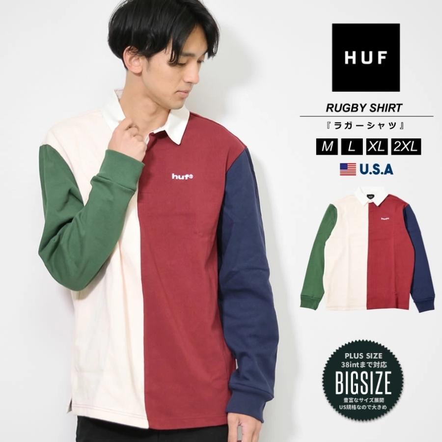 HUF ハフ ラガーシャツ ラグビーシャツ メンズ 長袖 USAモデル MICK COLOR BLOCK RUGBY SHIRT 2021 秋冬 新作 | HUF | 01