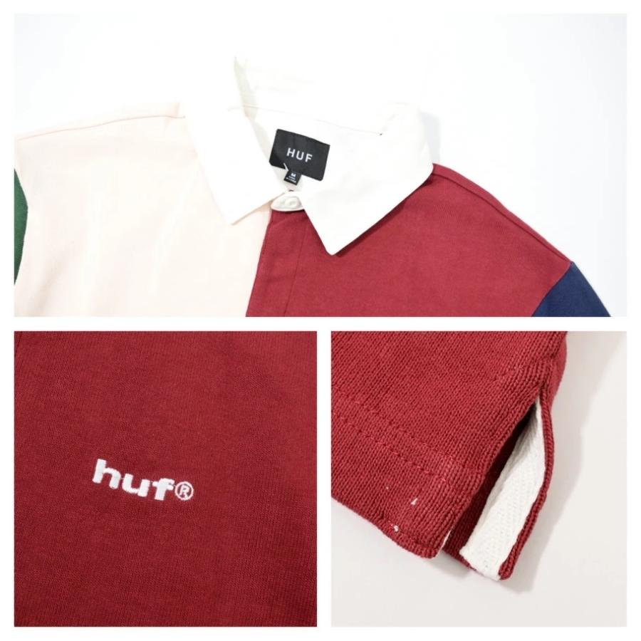 HUF ハフ ラガーシャツ ラグビーシャツ メンズ 長袖 USAモデル MICK COLOR BLOCK RUGBY SHIRT 2021 秋冬 新作 | HUF | 04