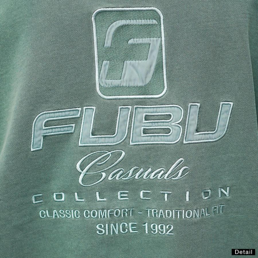 FUBU フブ トレーナー メンズ 裏毛 スウェット ピグメント ワッペン グリーン M L XL 2XL 大きいサイズ B系 ファッション HIPHOP ヒップホップ FAM-42701 | FUBU | 06