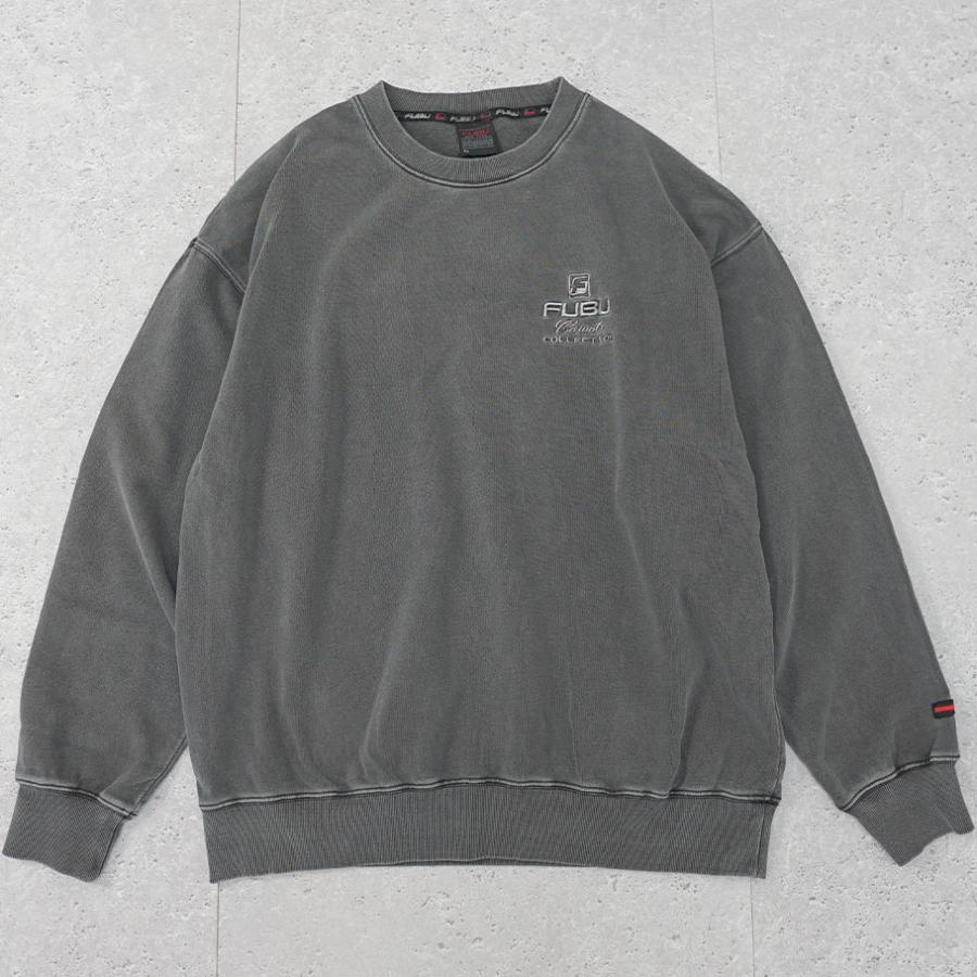 FUBU フブ トレーナー メンズ 裏毛 スウェット ピグメント ワッペン チャコール M L XL 2XL 大きいサイズ B系 ファッション HIPHOP ヒップホップ FAM-42701 | FUBU | 04