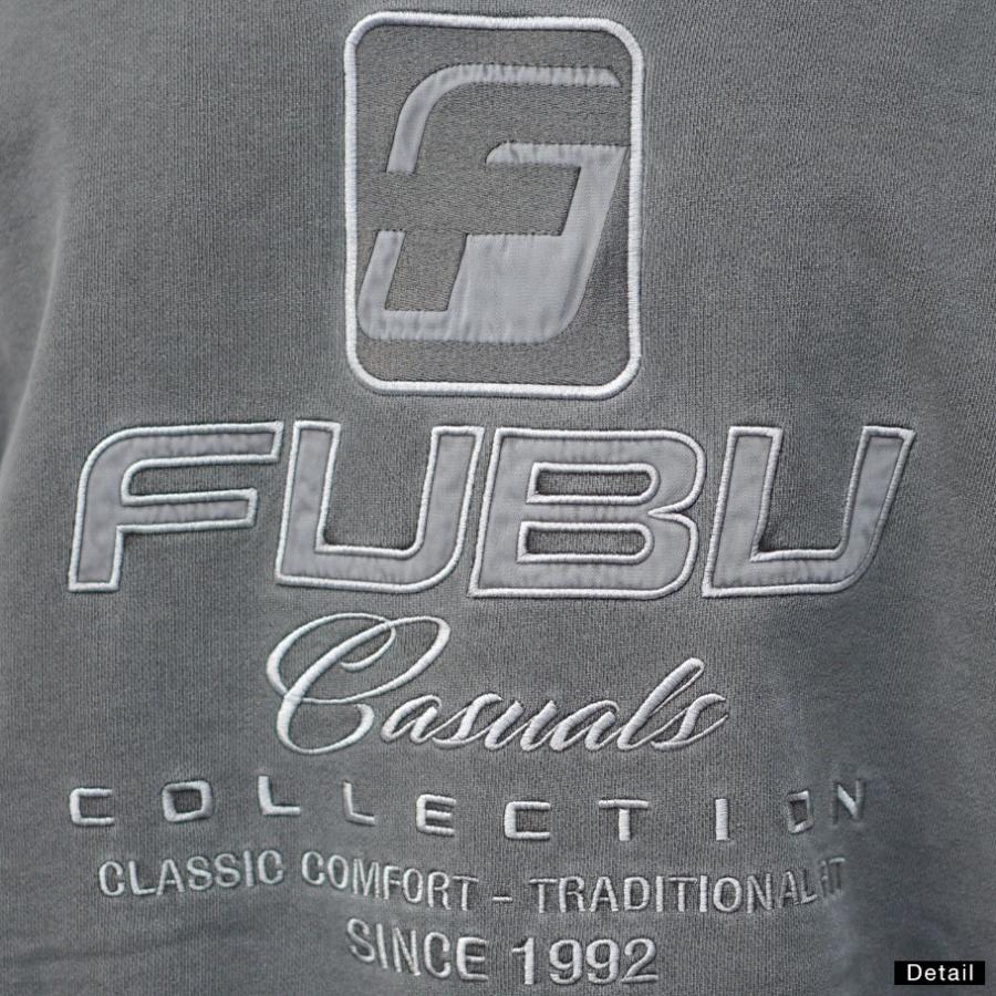 FUBU フブ トレーナー メンズ 裏毛 スウェット ピグメント ワッペン チャコール M L XL 2XL 大きいサイズ B系 ファッション HIPHOP ヒップホップ FAM-42701 | FUBU | 06