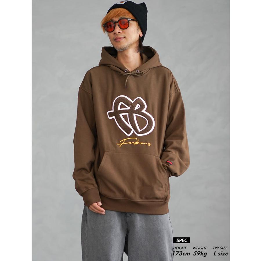FUBU フブ パーカー プルオーバー メンズ 裏毛 スウェット 相良刺繍 ワッペン WAPPEN SWEAT ブラウン M L XL 2XL FAM-42704 | FUBU | 01
