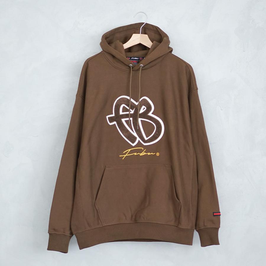 FUBU フブ パーカー プルオーバー メンズ 裏毛 スウェット 相良刺繍 ワッペン WAPPEN SWEAT ブラウン M L XL 2XL FAM-42704 | FUBU | 03
