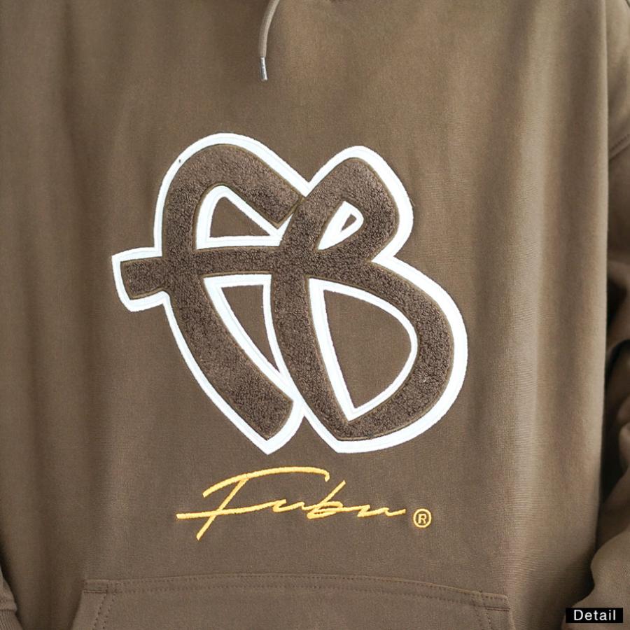 FUBU フブ パーカー プルオーバー メンズ 裏毛 スウェット 相良刺繍 ワッペン WAPPEN SWEAT ブラウン M L XL 2XL FAM-42704 | FUBU | 05