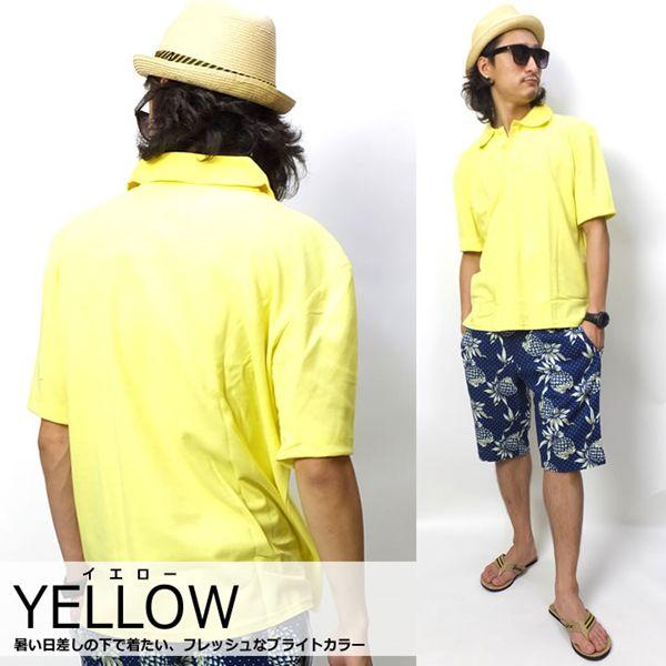 無地鹿の子ポロシャツ メンズ 半袖 大きいサイズ |  | 03