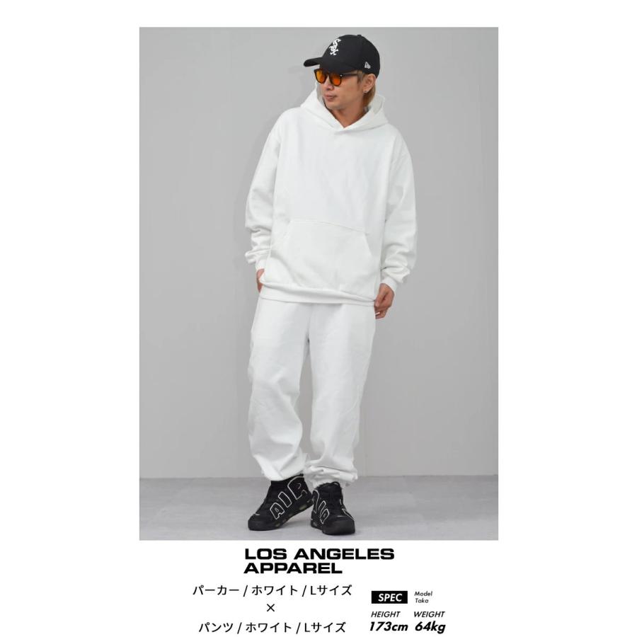 LOS ANGELES APPAREL ロサンゼルスアパレル スウェット セットアップ 裏起毛 14oz ヘビーウェイト パーカー パンツ 上下セット ロスアパ メンズ レディース｜deep｜09