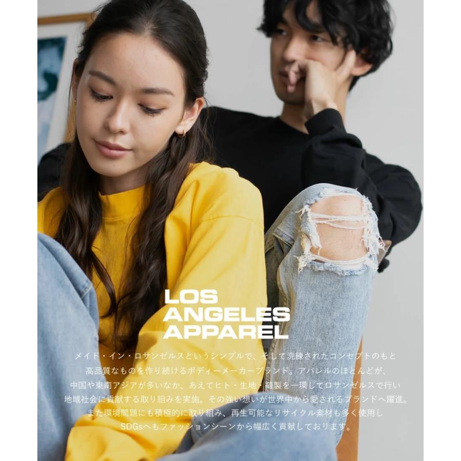 LOS ANGELES APPAREL ロサンゼルスアパレル ロンT 長袖Tシャツ 6.5オンス ガーメントダイ クルーネック 無地 ロスアパ メンズ レディース | LOS ANGELES APPAREL | 10