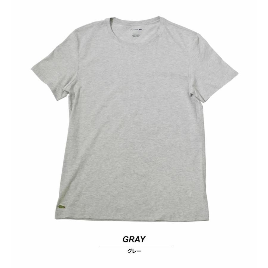LACOSTE ラコステ Tシャツ インナー アンダーウェア メンズ レディース 半袖 薄手 クルーネック スリムフィット ロゴ ワンポイント Plain T-Shirts USA企画 | LACOSTE | 03