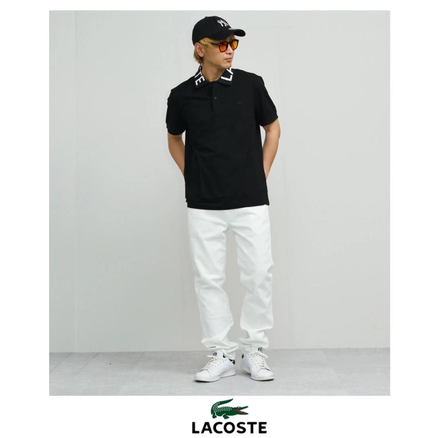 LACOSTE ラコステ ポロシャツ メンズ 半袖 Men'S Lacoste Slim Fit Lettered Neck Light Breathable Pique Polo Shirt PH7647 USA企画 | LACOSTE | 04