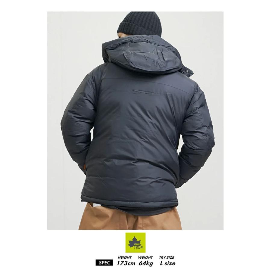 LOGOS PARK ロゴス パーク 中綿ダウンジャケット メンズ アウター フード付き 断熱中綿 3433-3355 ブラック | LOGOS | 03