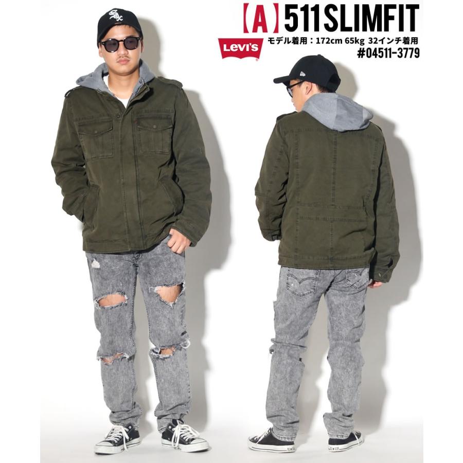 リーバイス 511 ジーンズ メンズ ストレッチデニム スリムストレート ダメージ加工 USAモデル Levi's 511 スリムフィットジーンズ 04511 | Levi's | 02
