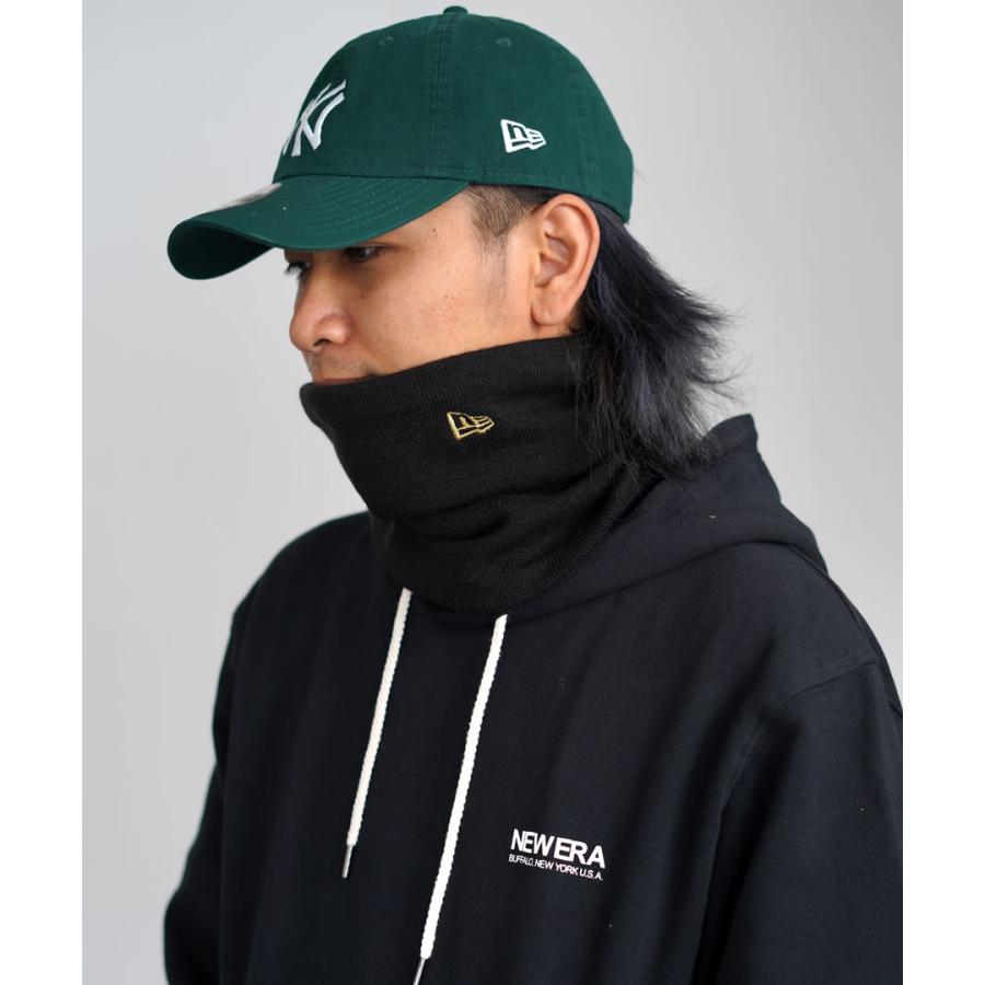 ニューエラ ネックウォーマー 2WAY スヌード メンズ レディース NEW ERA チューブネックウォーマー ブラック ゴールドロゴ 11118682｜deep｜03