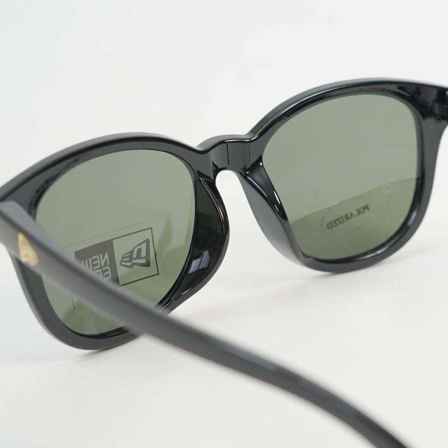 ニューエラ  サングラス メンズ レディース NEWERA ボストン スクエアレンズ シャイニーブラックフレーム グリーンポラライズドレンズ 13517752 | NEW ERA | 04