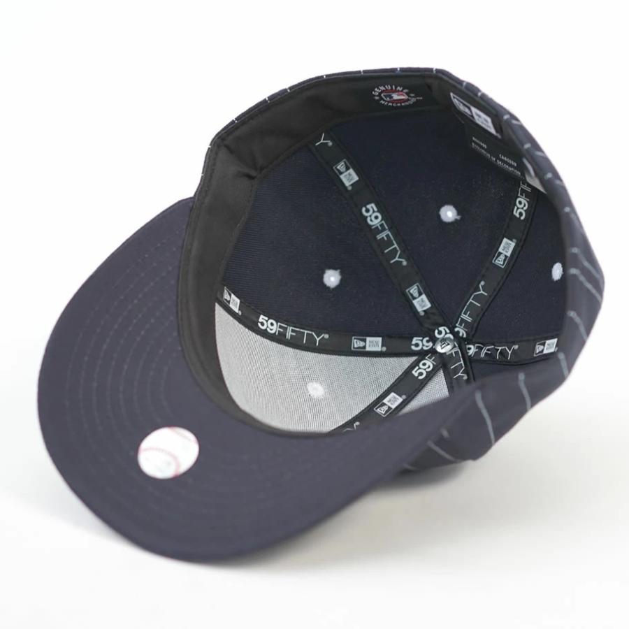 ニューエラ キャップ 帽子 メンズ レディース NEW ERA LP 59FIFTY 5950 MLB Pinstripe ニューヨーク・ヤンキース ネイビー | NEW ERA | 05