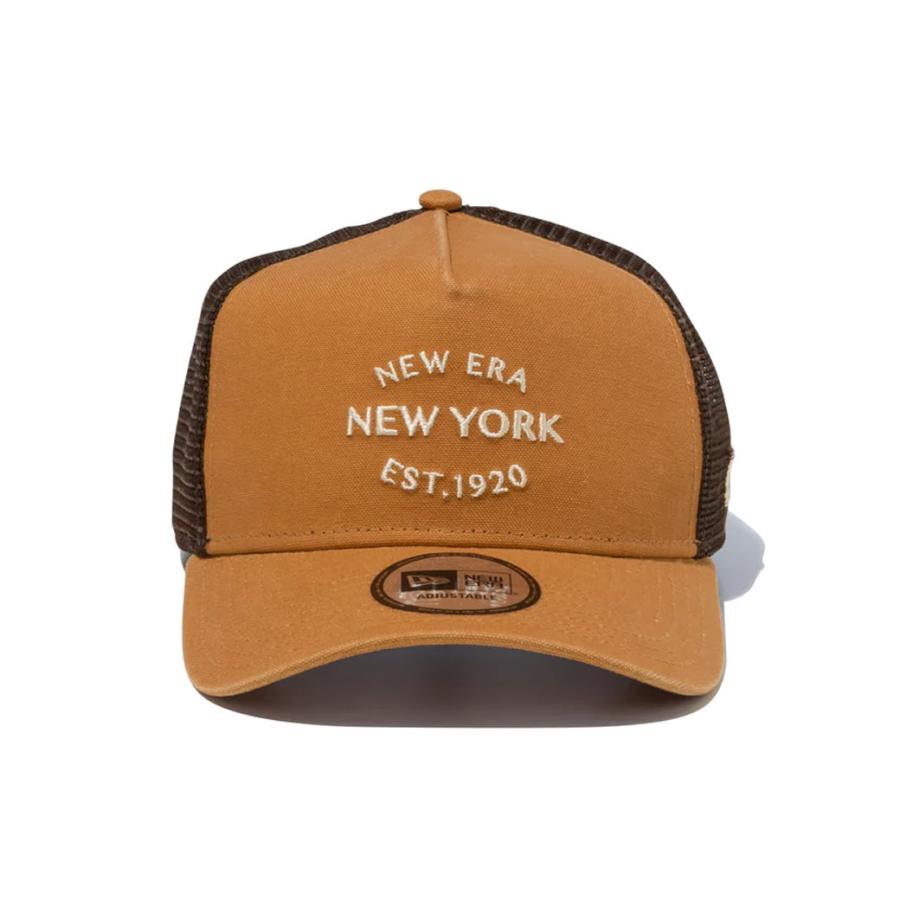 ニューエラ メッシュキャップ 帽子 メンズ レディース NEW ERA 9FORTY A-Frame Aフレーム トラッカー ダックキャンバス NEWERA NEW YORK 1920 ライトブロンズ | NEW ERA | 02
