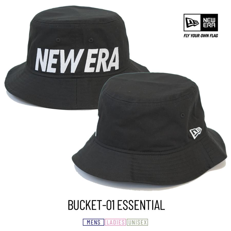 ニューエラ バケットハット 帽子 メンズ レディース NEW ERA バケット01 エッセンシャル NEWERA ブラック×スノーホワイト | NEW ERA