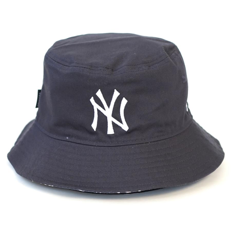 ニューエラ バケットハット 帽子 メンズ レディース NEW ERA バケット01 MLB リバーシブル ニューヨーク・ヤンキース ネイビー | NEW ERA | 03