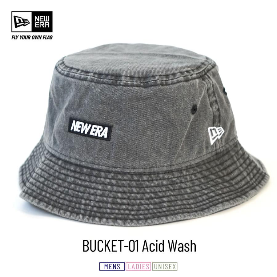 ニューエラ バケットハット 帽子 メンズ レディース NEW ERA バケット01 アシッドウォッシュ ブラック | NEW ERA