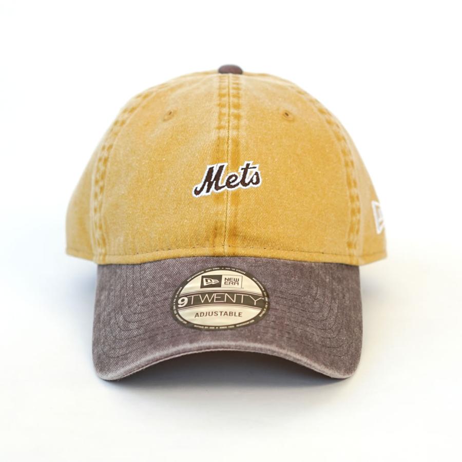 ニューエラ キャップ 帽子 メンズ レディース NEW ERA 9TWENTY 920 アシッドウォッシュ MLB ニューヨーク・メッツ マスタード ブラウンバイザー | NEW ERA | 02