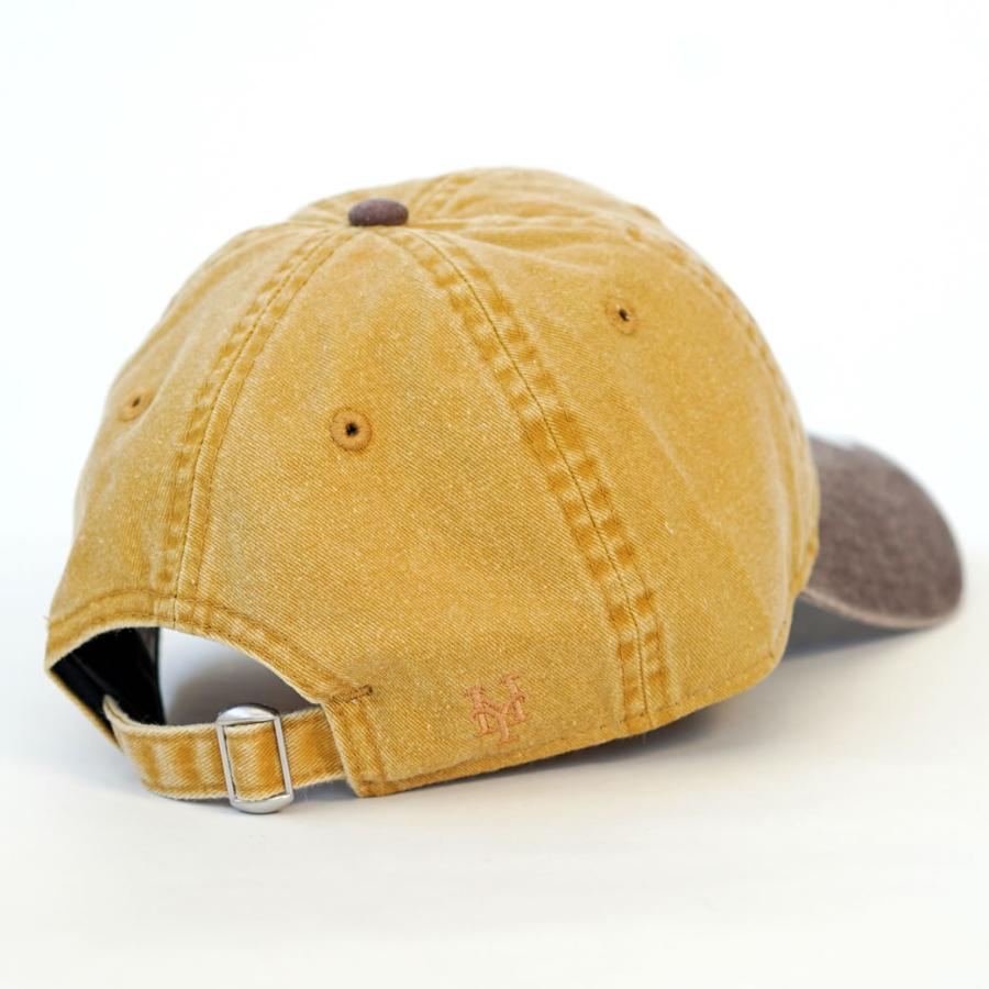 ニューエラ キャップ 帽子 メンズ レディース NEW ERA 9TWENTY 920 アシッドウォッシュ MLB ニューヨーク・メッツ マスタード ブラウンバイザー | NEW ERA | 05