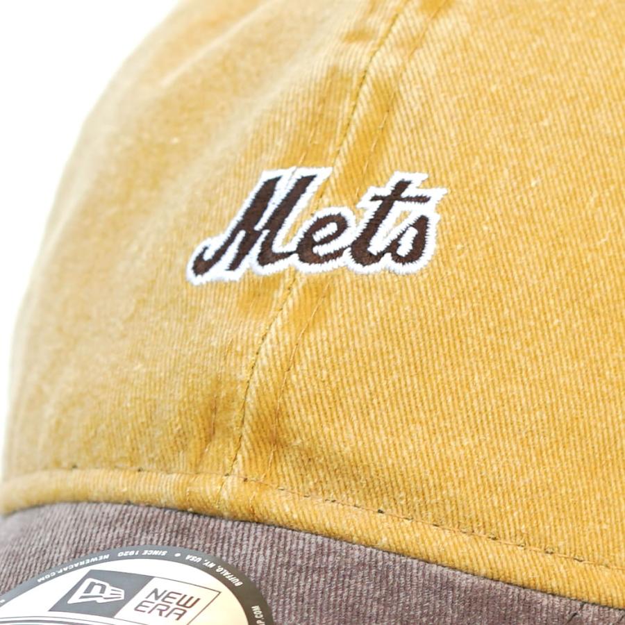 ニューエラ キャップ 帽子 メンズ レディース NEW ERA 9TWENTY 920 アシッドウォッシュ MLB ニューヨーク・メッツ マスタード ブラウンバイザー | NEW ERA | 07