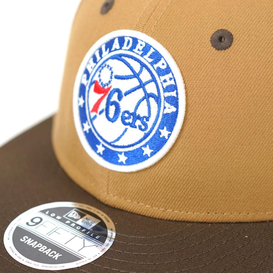 ニューエラ キャップ 帽子 メンズ レディース NEW ERA LP 9FIFTY 950 NBA カラーカスタム フィラデルフィア・シクサーズ ウィート×ウォルナット｜deep｜08