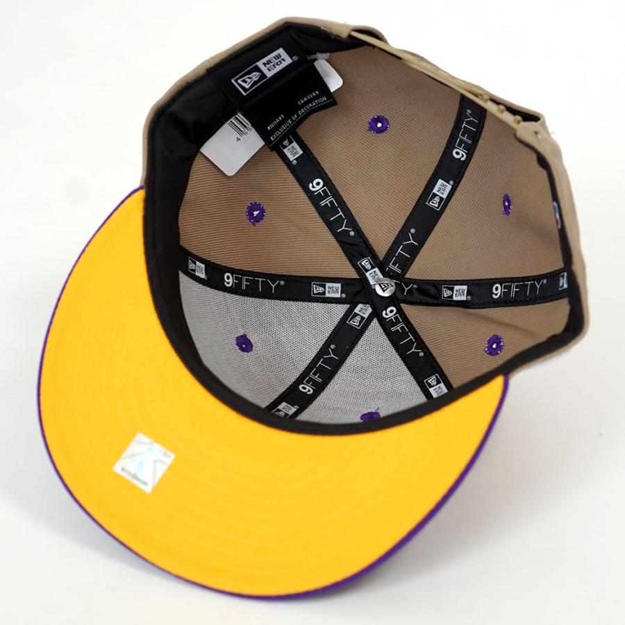 ニューエラ キャップ 帽子 メンズ レディース NEW ERA LP 9FIFTY 950 NBA カラーカスタム ロサンゼルス・レイカーズ ペブル×トゥルーパープル/ゴールド | NEW ERA | 06