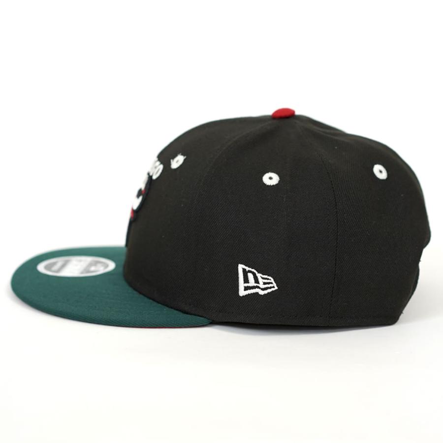 ニューエラ キャップ 帽子 メンズ レディース NEW ERA LP 9FIFTY 950 NBA カラーカスタム シカゴ・ブルズ ブラック×ダークグリーン/Hレッド | NEW ERA | 03