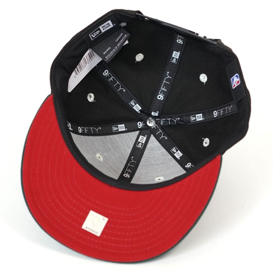 ニューエラ キャップ 帽子 メンズ レディース NEW ERA LP 9FIFTY 950 NBA カラーカスタム シカゴ・ブルズ ブラック×ダークグリーン/Hレッド | NEW ERA | 06