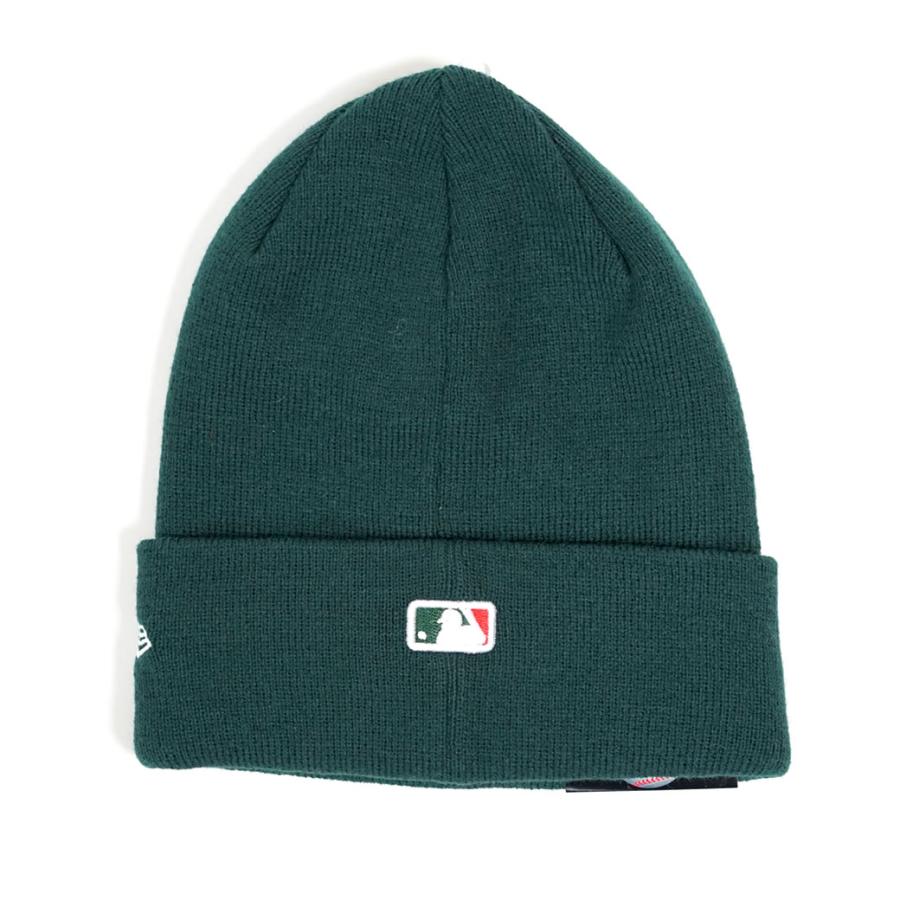 ニューエラ ニット帽 ニットキャップ メンズ レディース NEW ERA ベーシックカフニット MLB チームロゴ ボストン・レッドソックス グリーン×ホワイト/Hレッド | NEW ERA | 02