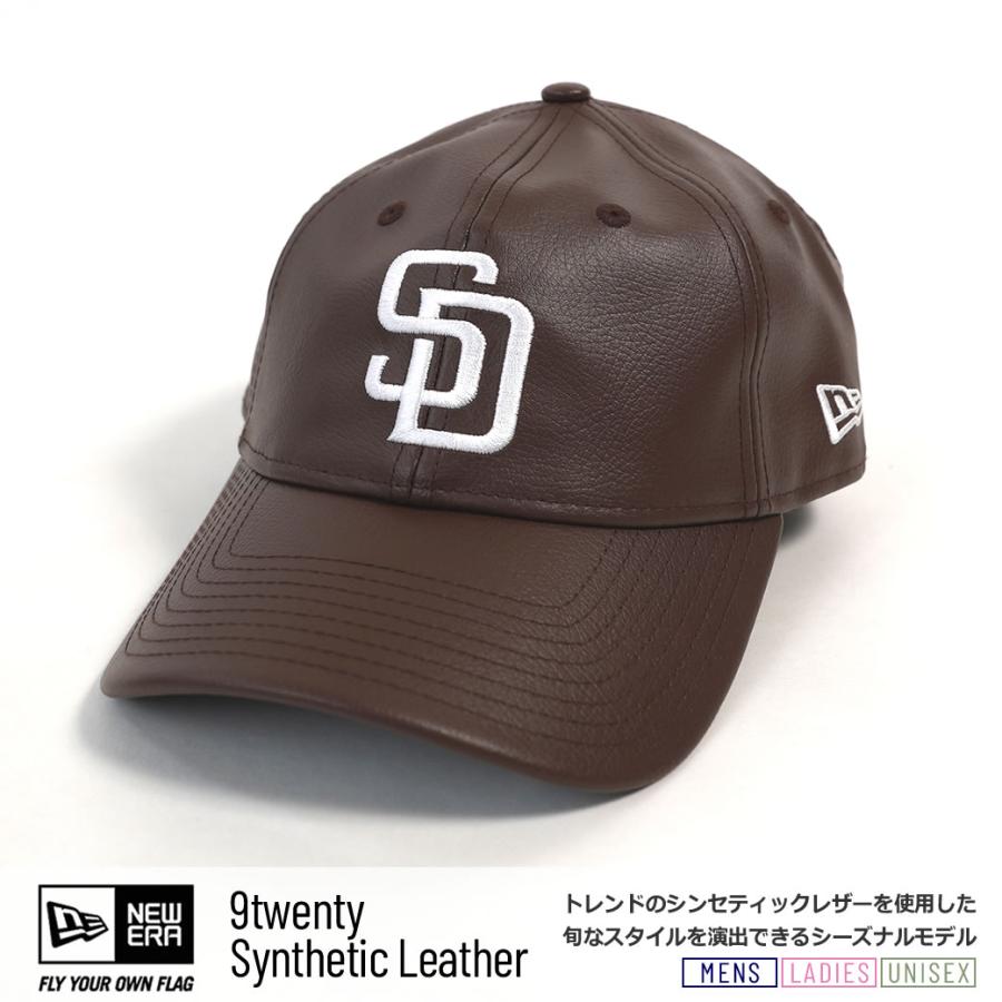 ニューエラ キャップ メンズ レディース NEW ERA 9TWENTY Synthetic Leather シンセティックレザー サンディエゴ・パドレス ブラウン 13751061 | NEW ERA