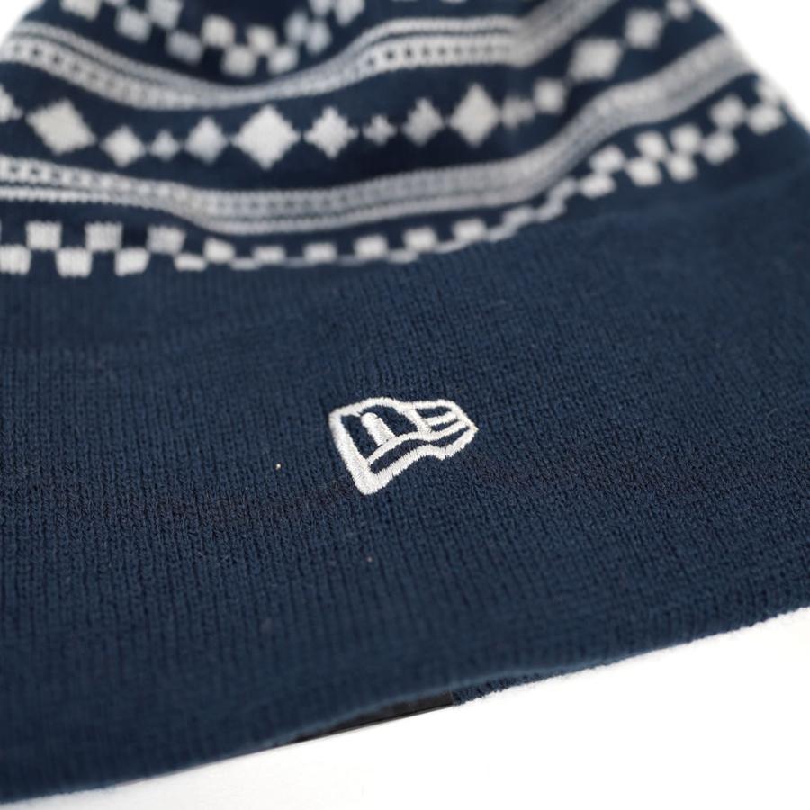 ニューエラ ニット帽 ボンボン付き ニットキャップ メンズ レディース NEW ERA ポンポンニット Nordic Pattern ノルディックパターン ネイビー 13751281 | NEW ERA | 02