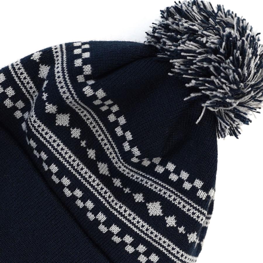 ニューエラ ニット帽 ボンボン付き ニットキャップ メンズ レディース NEW ERA ポンポンニット Nordic Pattern ノルディックパターン ネイビー 13751281 | NEW ERA | 03