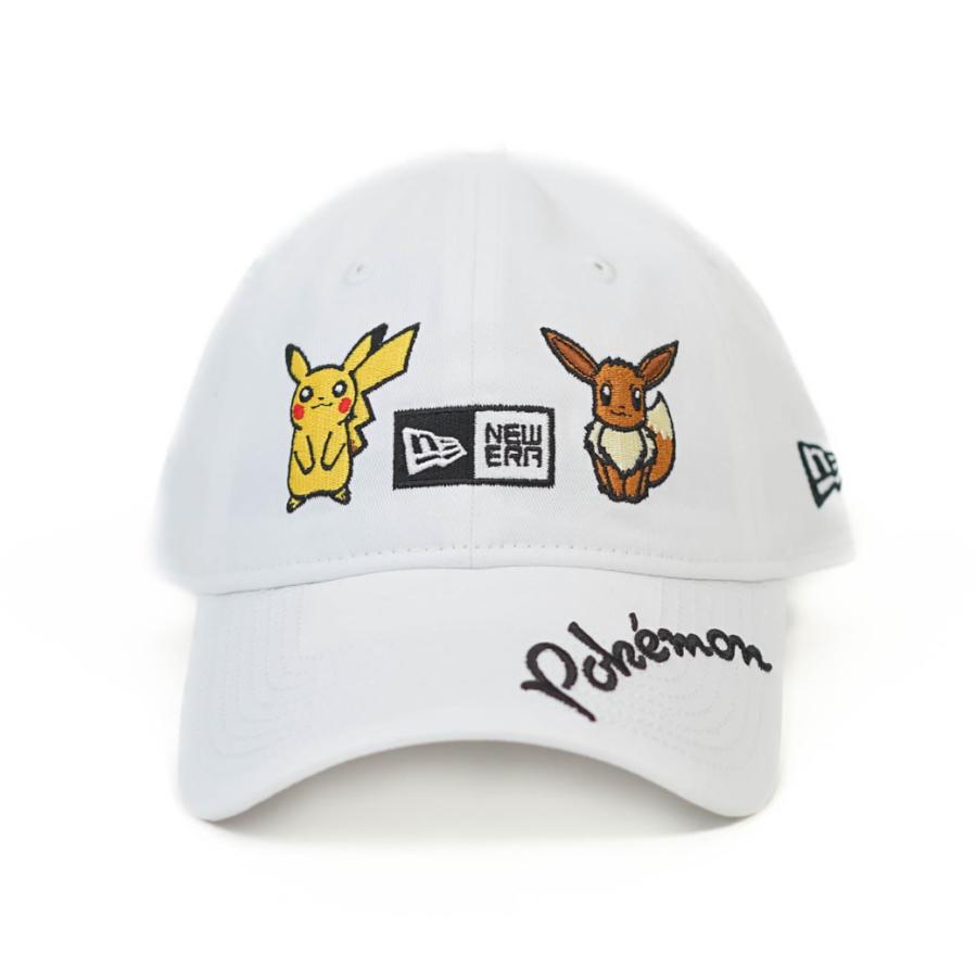ポケモン ピカチュウ イーブイ キャップ ニューエラ メンズ レディース NEWERA 9TWENTY ロングバイザー ホワイト 14124322 | NEW ERA | 03