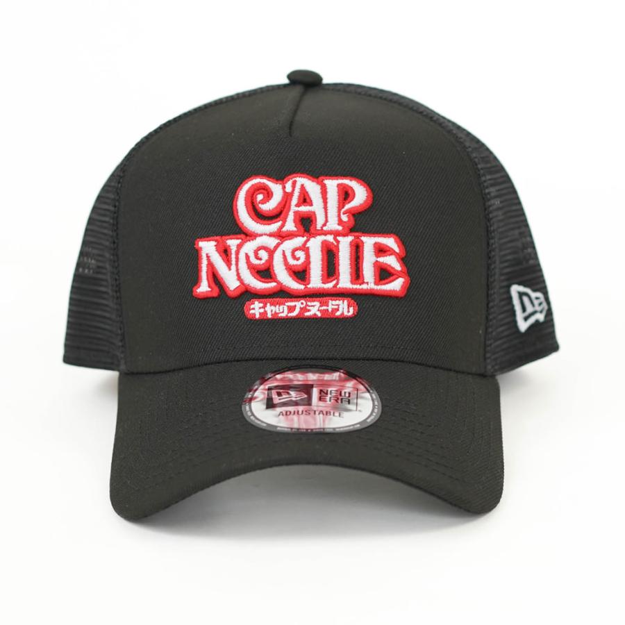 カップヌードル ニューエラ メッシュキャップ メンズ レディース NEWERA 9FORTY A-Frame トラッカー  ブラック 14125290 | NEW ERA | 02